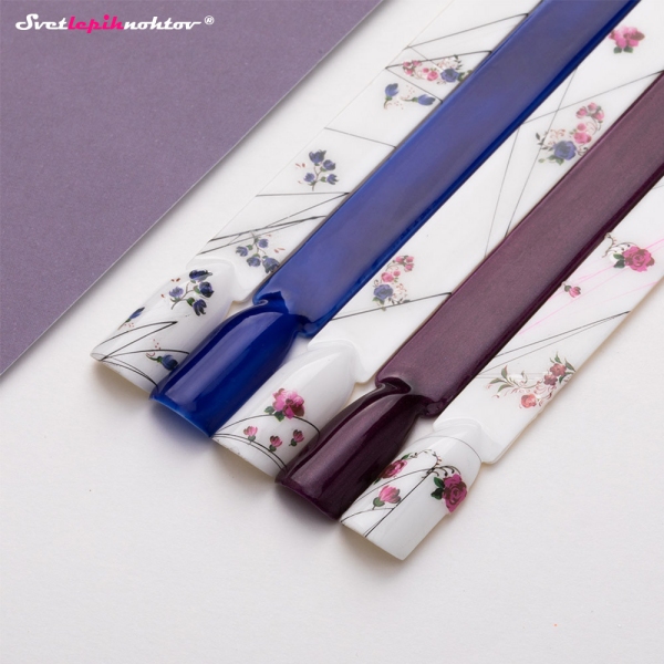 Nalepke za nohte - ROŽICE vijolične