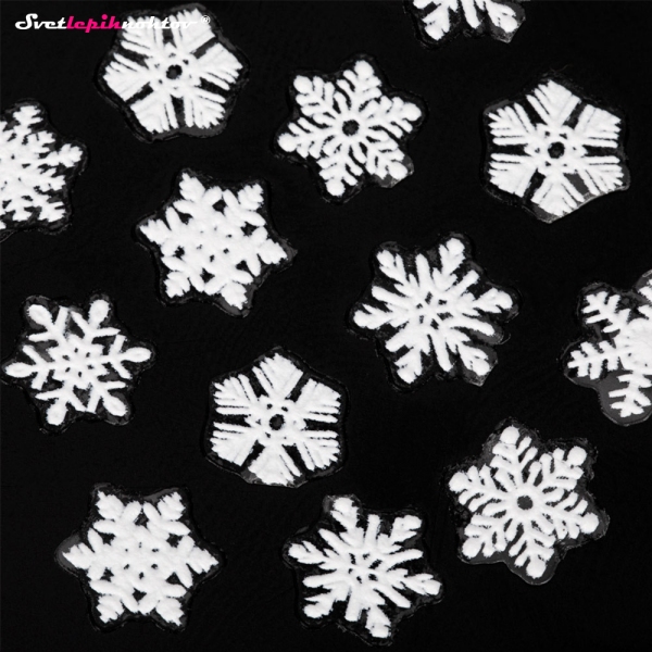 WINTER Nalepke za nohte - SNOWFLAKES white