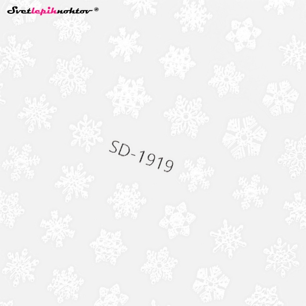 WINTER Nalepke za nohte - SNOWFLAKES white