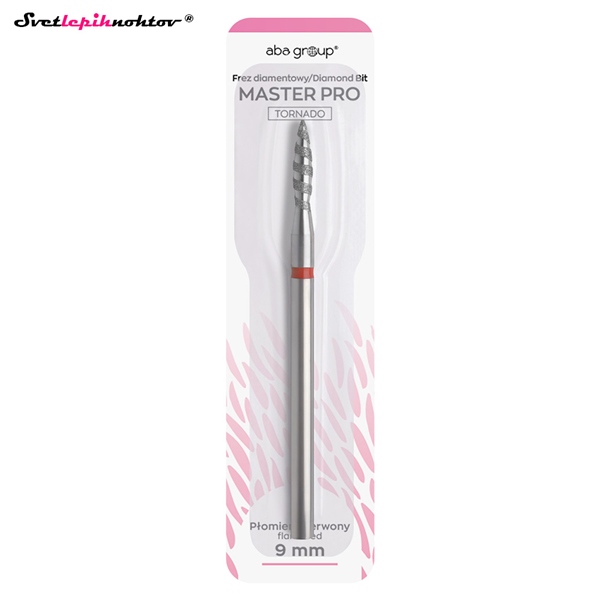 Diamantni nastavek TORNADO FLAME rdeč ø 2,5 mm