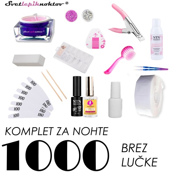 Začetni komplet za nohte 1000 