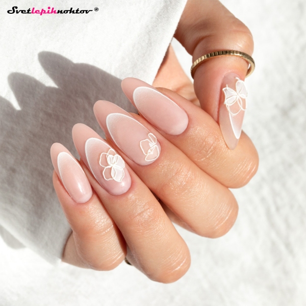 FRENCH Ombre nalepke - White