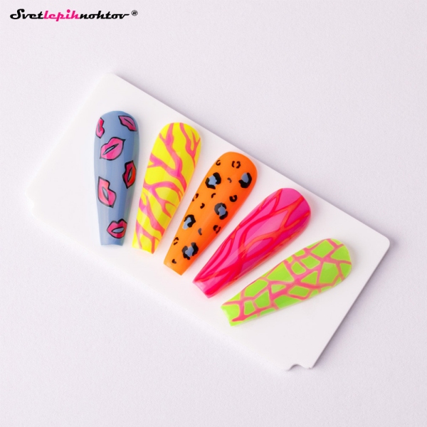 MOLLY NAILS NEON gel lak 76 - Pinky Red