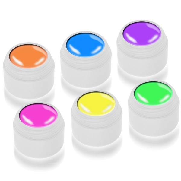 Neon UV/LED-gel, 5 ml, oranžen, za geliranje nohtov