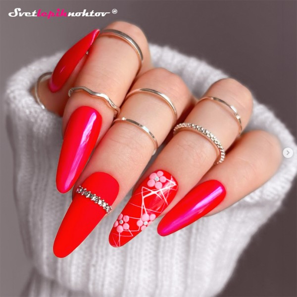 DUOGEL Gellack 6 ml, 022, Orange Red - schnell und einfach wie Nagellack, langlebig wie Gel