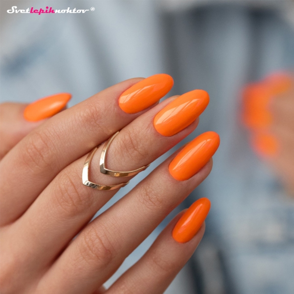 MOLLY NAILS NEON gel lak 72 - Juicy Orange