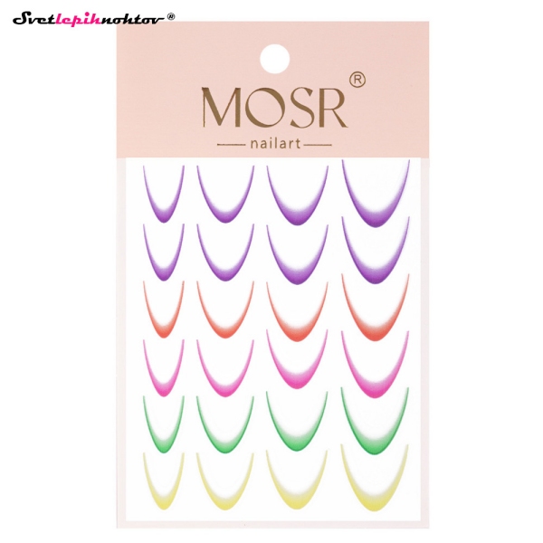 French Ombre nalepke - Multicolor