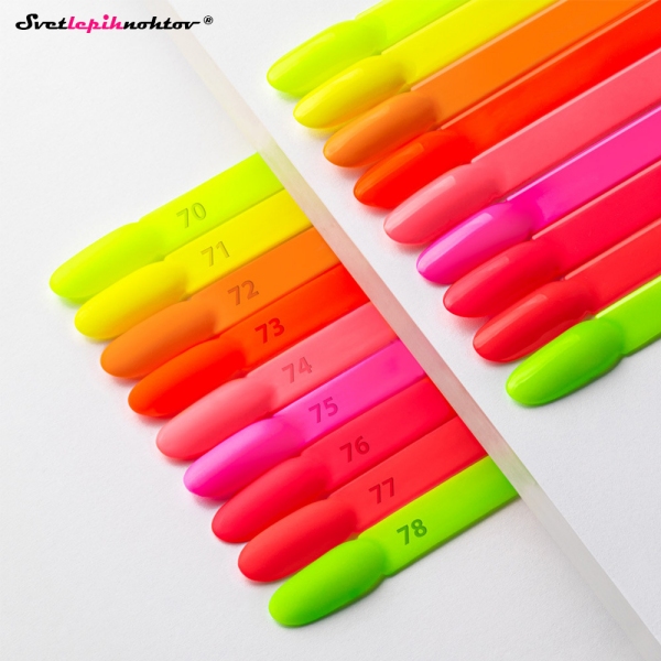 MOLLY NAILS NEON gel lak 76 - Pinky Red