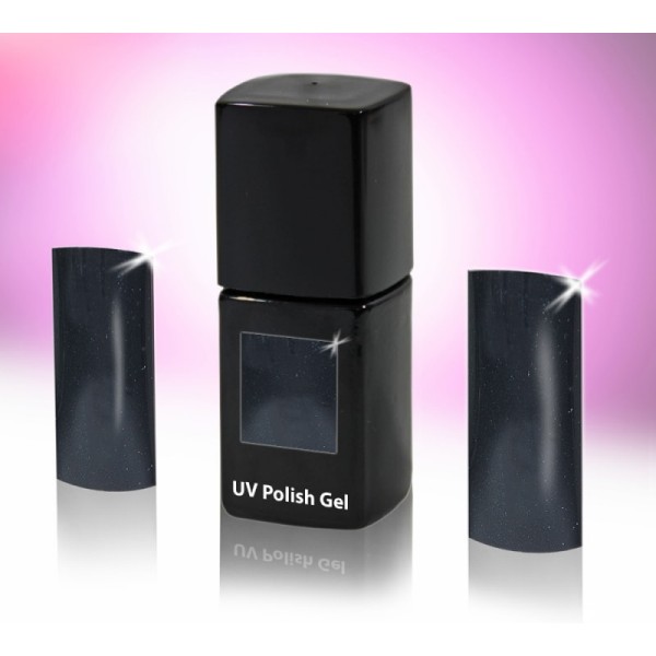 UV-Polishgel, trajni UV-lak za nohte, 12 ml, metalik siva