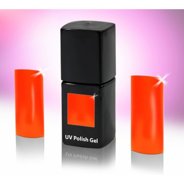 UV-Polishgel, trajni UV-lak za nohte, 12 ml, neon ognjeno rdeča