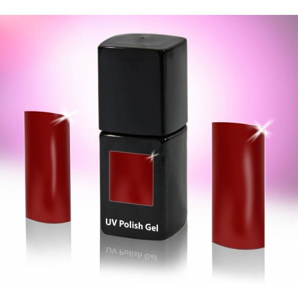 UV-Polishgel, trajni UV-lak za nohte, 12 ml, temno rdeča