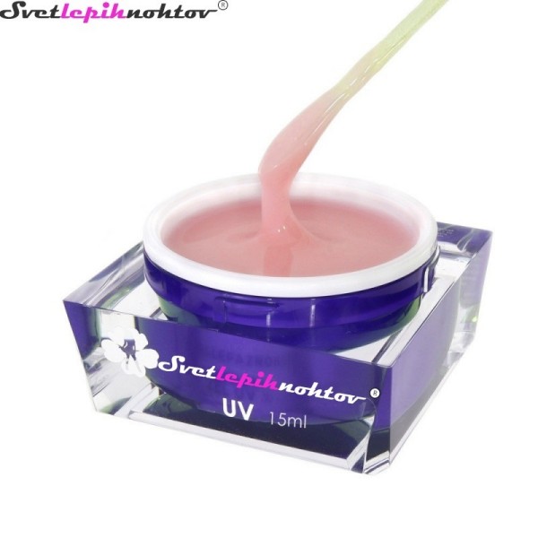 SLN 3v1 LED/UV-gel za nohte, 15 ml, french pink - mlečno roza