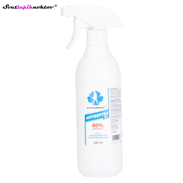 Dezinfekcija Antiseptex z razpršilom, 500 ml, dezinfekcija za površine, orodje in kožo