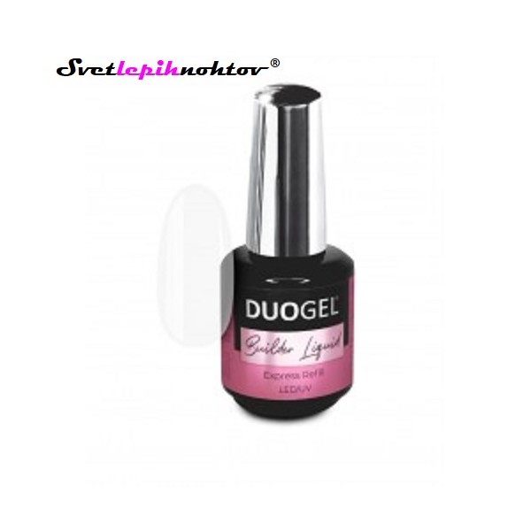 DUOGEL Builder Liquid LED/UV Builder Gel, Coconut Milk, 15 ml - gradilni gel v steklenički s čopičem