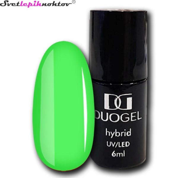 DUOGEL LED/UV-trajni lak, 6 ml, barva 062, Green Neon, barvni lak za trajno lakiranje nohtov
