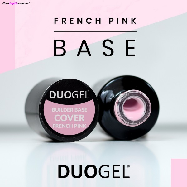 DUOGEL LED/UV-Builder Base Cover French Pink, 6 ml, osnovni lak za trajno lakiranje in geliranje nohtov