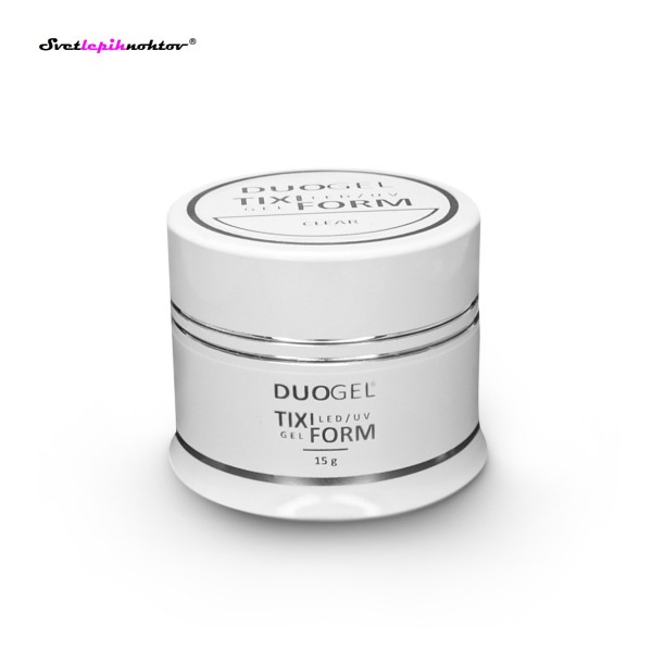 DUOGEL Tixi Form LED/UV-gel, prozoren 3v1 gel za geliranje in podaljševanje nohtov