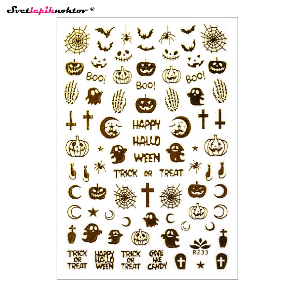 HALLOWEEN Nalepke za nohte - GOLD