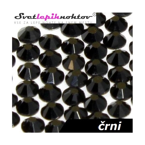 Nailart kamenčki, velikost 1,5 mm, črne barve, za okrasitev vaših nohtov