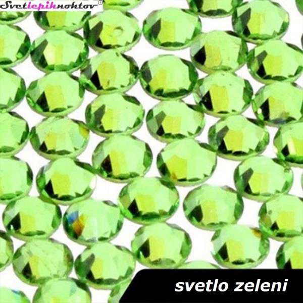 Nailart kamenčki, velikost 1,5 mm, svetlo zelene barve, za okrasitev vaših nohtov