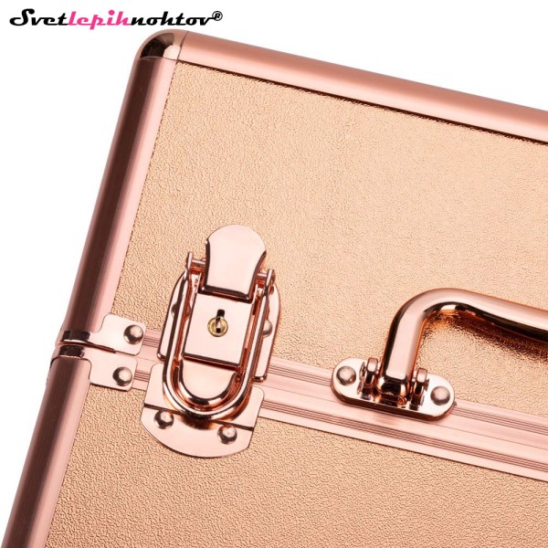Kozmetični kovček M, rose gold barve