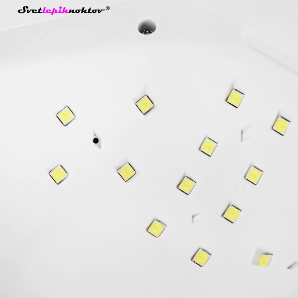 UV/LED lučka GLOW, 48 W, bele barve, lučka za trdenje gelov in lakov