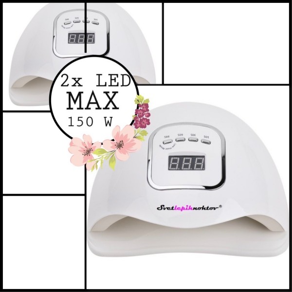 2 X UVA/LED HIBRIDNA lučka X5 MAX, 150 W, za trdenje vseh gelov