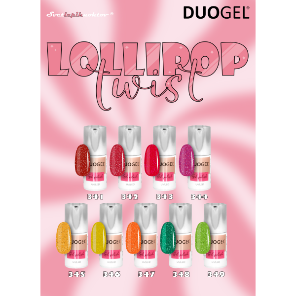 DUOGEL celotna Lollipop Twist kolekcija 