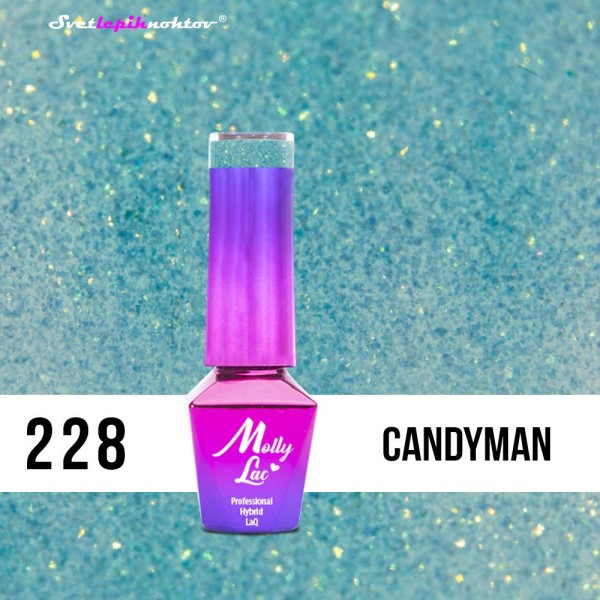 Molly Lac UV/LED-lak za trajno lakiranje nohtov, št. 228, barva: Candyman, 5 ml