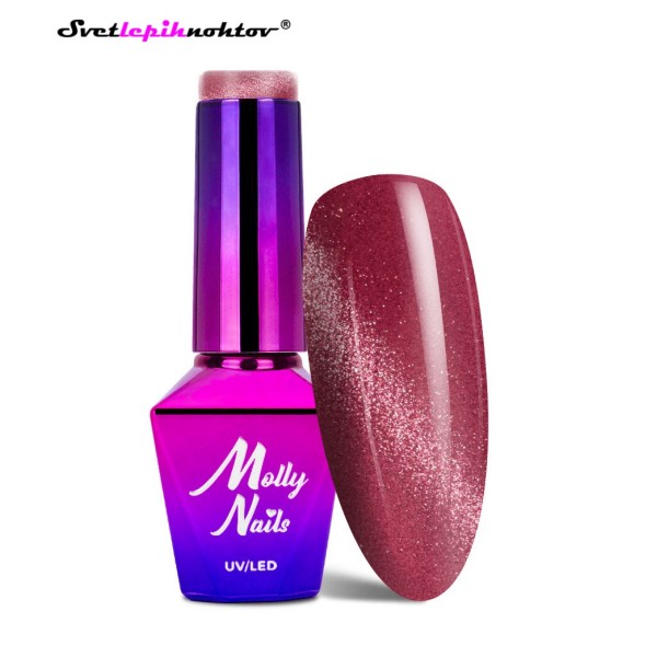 Molly Nails Cat Eye trajni lak za nohte, 8 g, št. 166