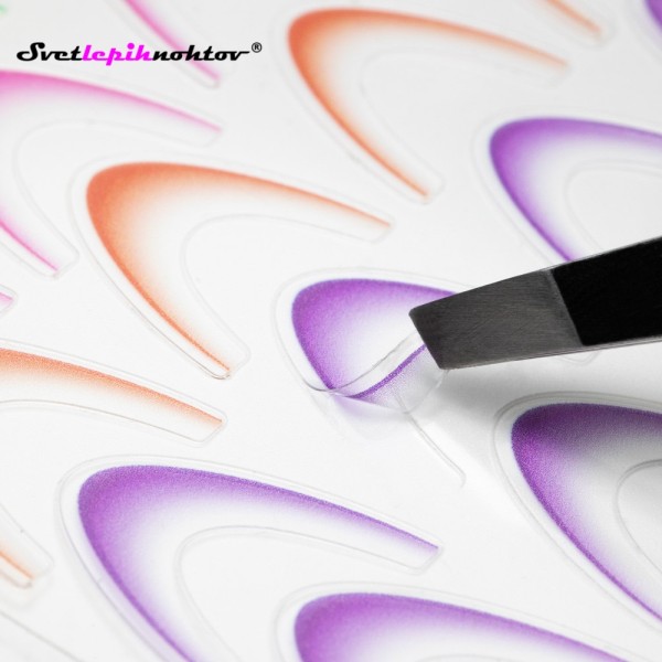 French Ombre nalepke - Multicolor