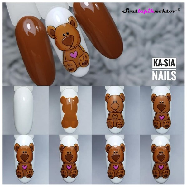 DUOGEL LED/UV-trajni lak, 6 ml, barva 202, Brownie, barvni lak za trajno lakiranje nohtov