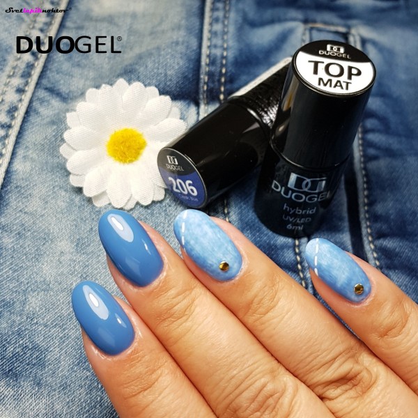 DUOGEL LED/UV-trajni lak, 6 ml, barva 206, Classic Blue, barvni lak za trajno lakiranje nohtov