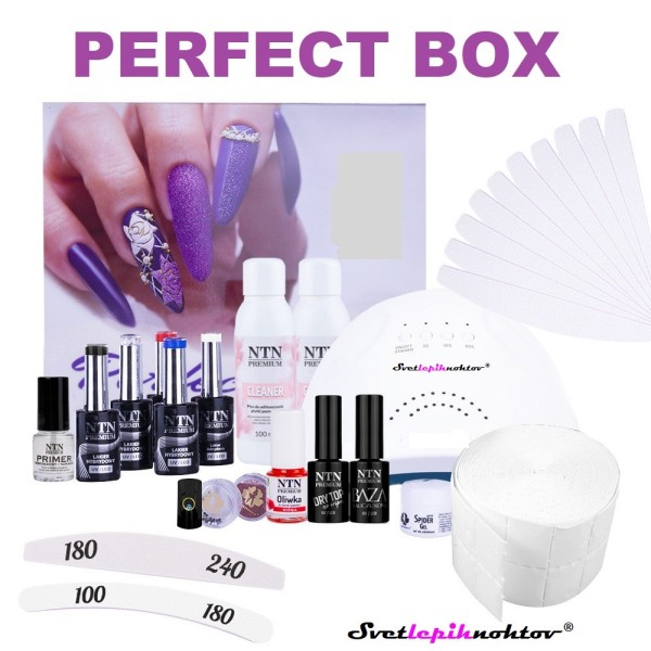 Perfect Box - začetni komplet za trajno lakiranje nohtov z LED/UV-laki in hibridno LED/UV-lučko