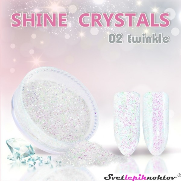 Shine Crystals, 02 twinkle, prah za bleščičast videz