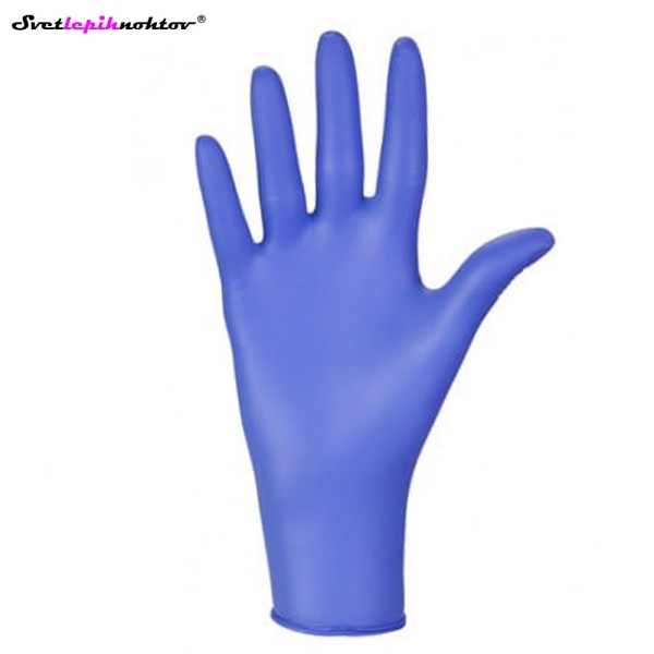 Zaščitne rokavice, nitril brez pudra, 100 kom, barva modro-vijolična velikost M