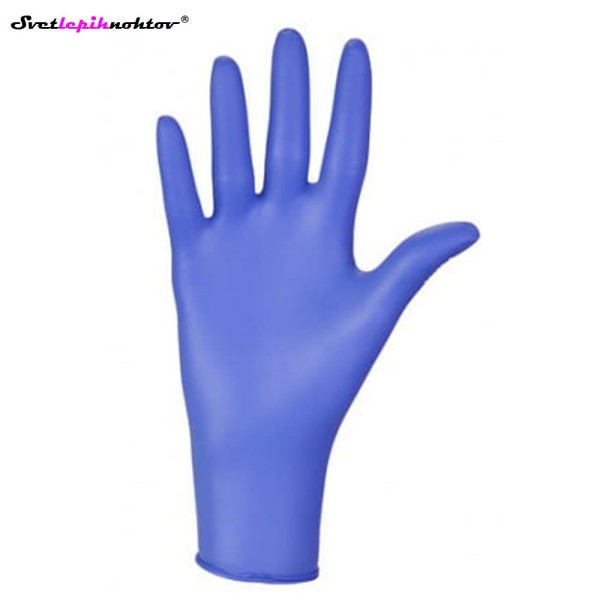 Zaščitne rokavice, nitril brez pudra, 100 kom, barva modro-vijolična velikost S