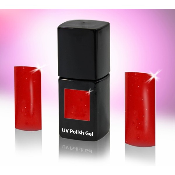 UV-Polishgel, trajni UV-lak za nohte, 12 ml, biserno rdeče oranžna