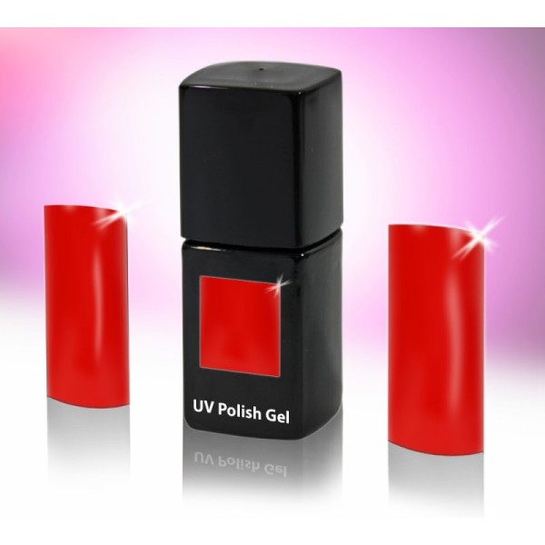 UV-Polishgel, trajni UV-lak za nohte, 12 ml, rdeča