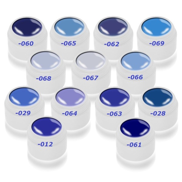 Barvni UV/LED-gel, 5 ml, modra, za barvanje in geliranje nohtov