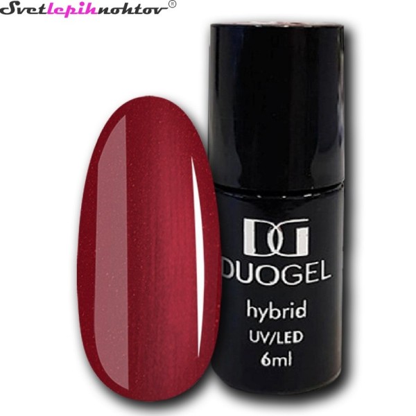 DUOGEL LED/UV-trajni lak, 6 ml, barva 027, Satin Red, barvni lak za trajno lakiranje nohtov
