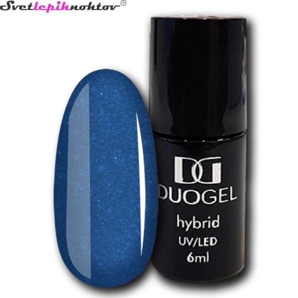 DUOGEL LED/UV-trajni lak, 6 ml, barva 054, Glitter Blue, barvni lak za trajno lakiranje nohtov