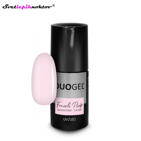 DUOGEL LED/UV-Builder Base Cover French Pink, 6 ml, osnovni lak za trajno lakiranje in geliranje nohtov