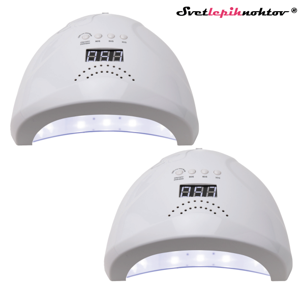 2 x UV/LED lučka SLN S2, 48 W, bele barve, lučka za trdenje vseh gelov in lakov