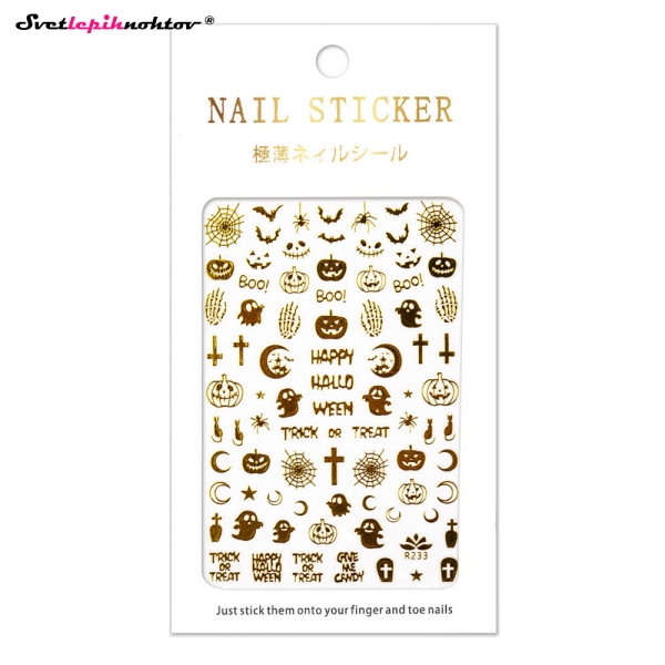 HALLOWEEN Nalepke za nohte - GOLD