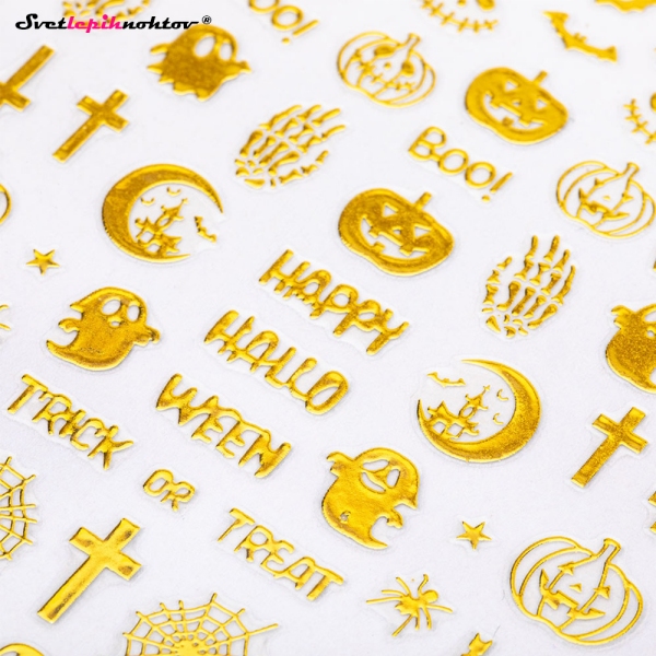 HALLOWEEN Nalepke za nohte - GOLD