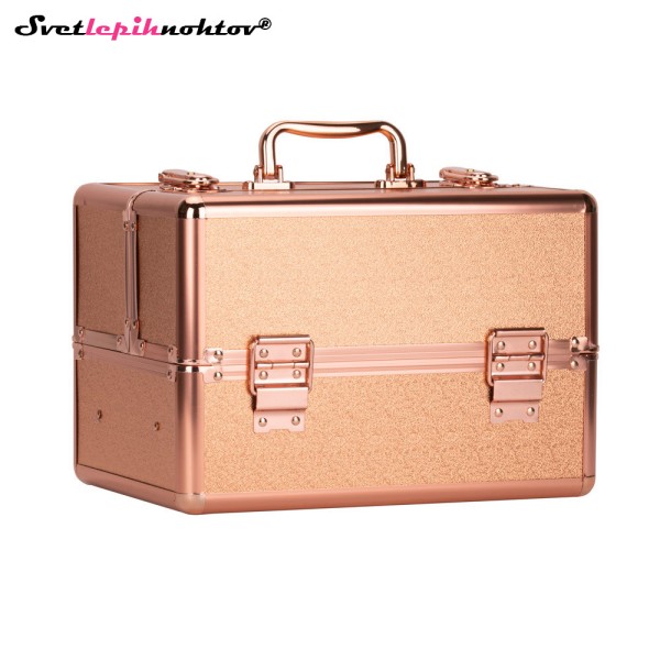 Kozmetični kovček M, rose gold barve