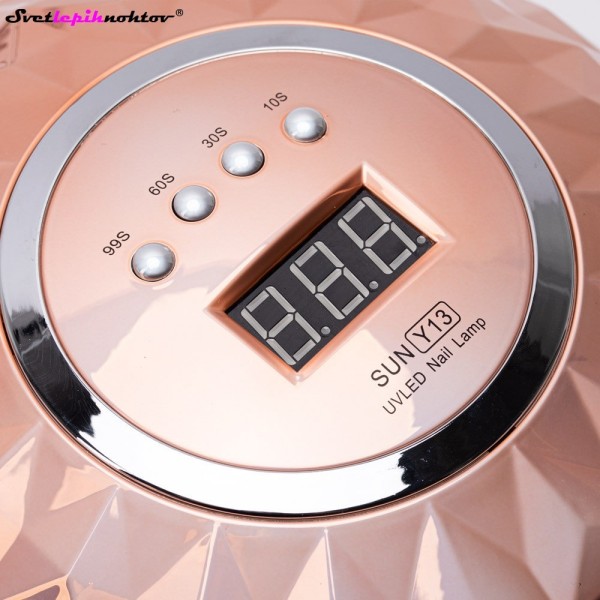 HIBRIDNA UVA/LED lučka S13 diamond rose gold, 248 W, za trdenje vseh gelov