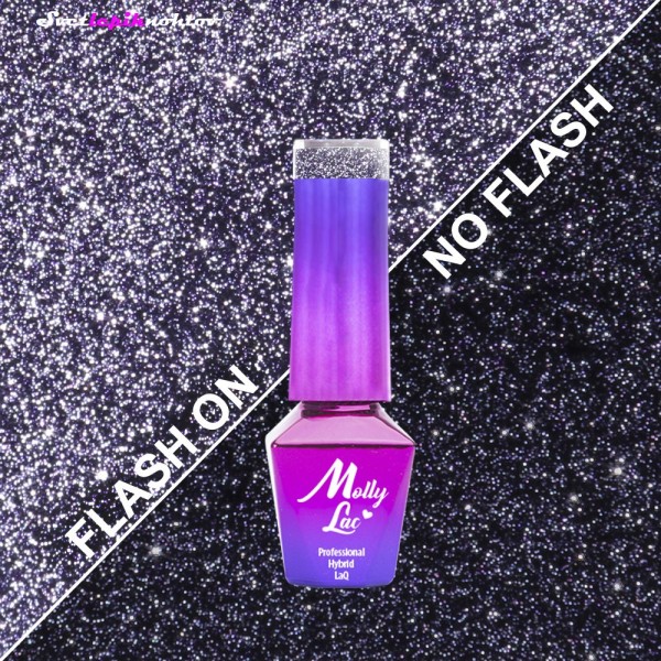 Molly Lac UV/LED-lak za trajno lakiranje nohtov, št. 614, barva: Into The Darkness, 5 ml