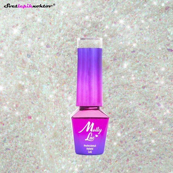 Molly Lac UV/LED-lak za trajno lakiranje nohtov, št. 598, barva: Soul-Ty, 5 ml